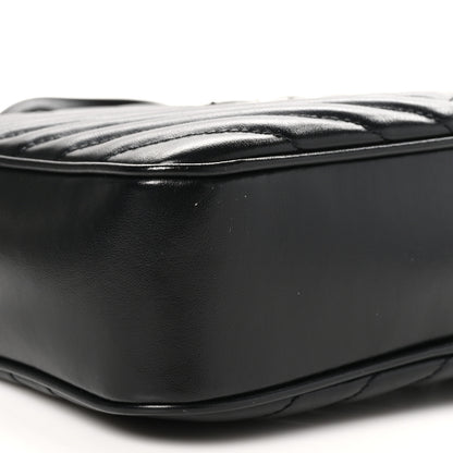 Saint Laurent Calfskin Matelasse Monogram Lou Camera Bag Black 9 of 11