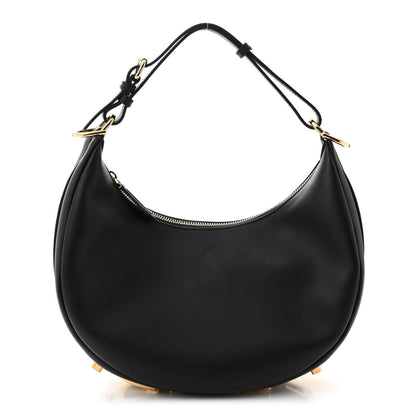 Fendi Vitello Grace Matte Small Fendigraphy Hobo Bag Black 1 of 10