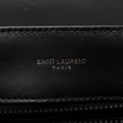 Saint Laurent Calfskin Y Quilted Monogram Monochrome Medium Loulou Chain Satchel Black 6 of 11
