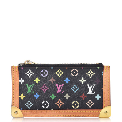 Louis Vuitton Monogram Multicolor Key Pouch Black 1 of 8