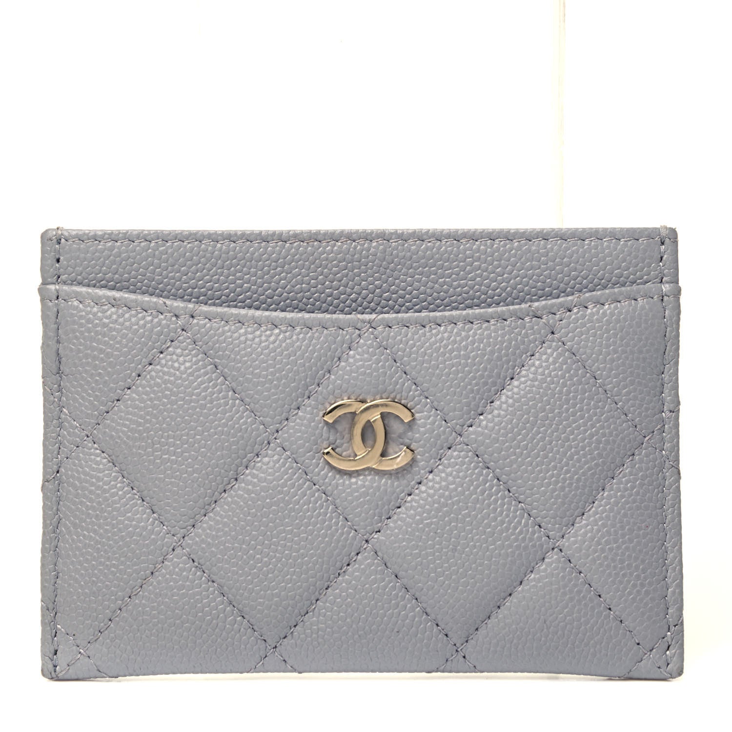 Chanel Caviar Quilted Card Holder Grey 1 of 8