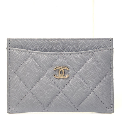Chanel Caviar Quilted Card Holder Grey 1 of 8