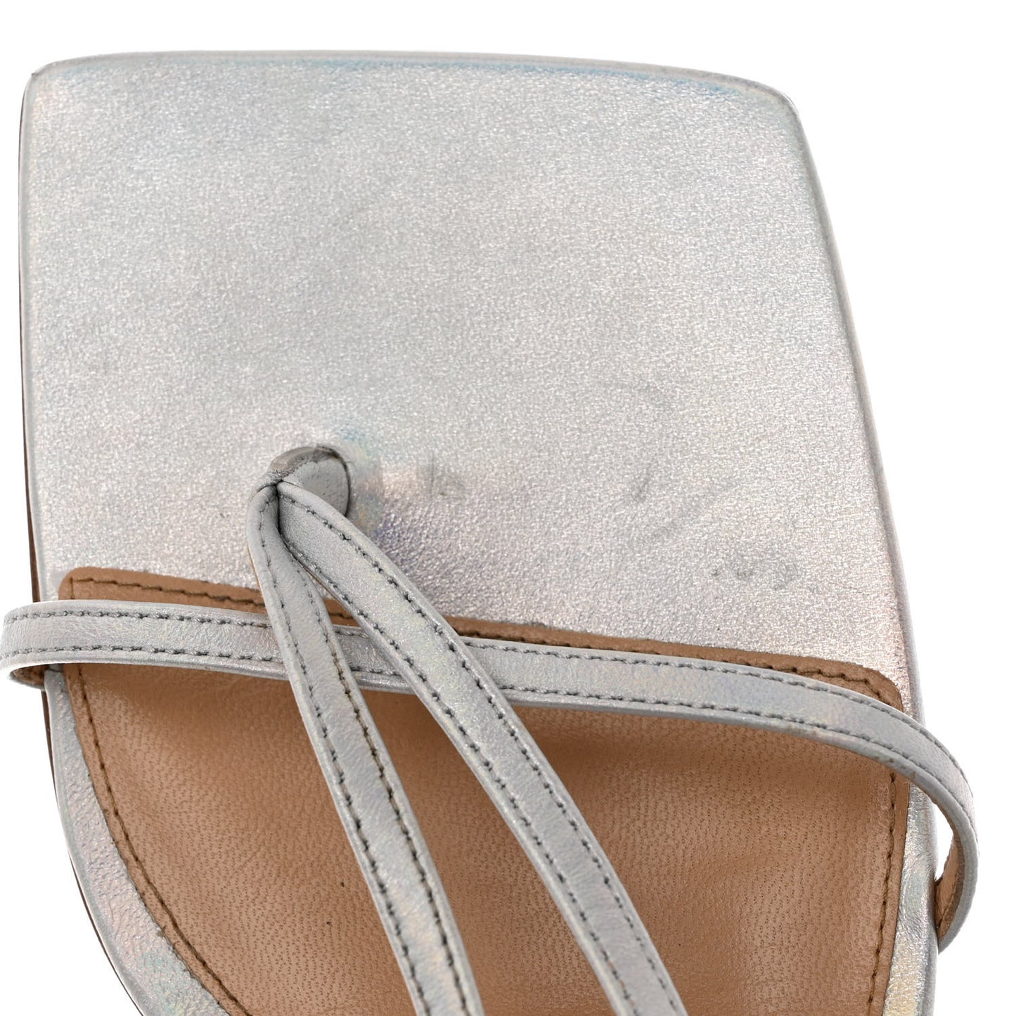 Laser Nappa Stretch Multi Strap 90mm Sandals 40 Moon Drop