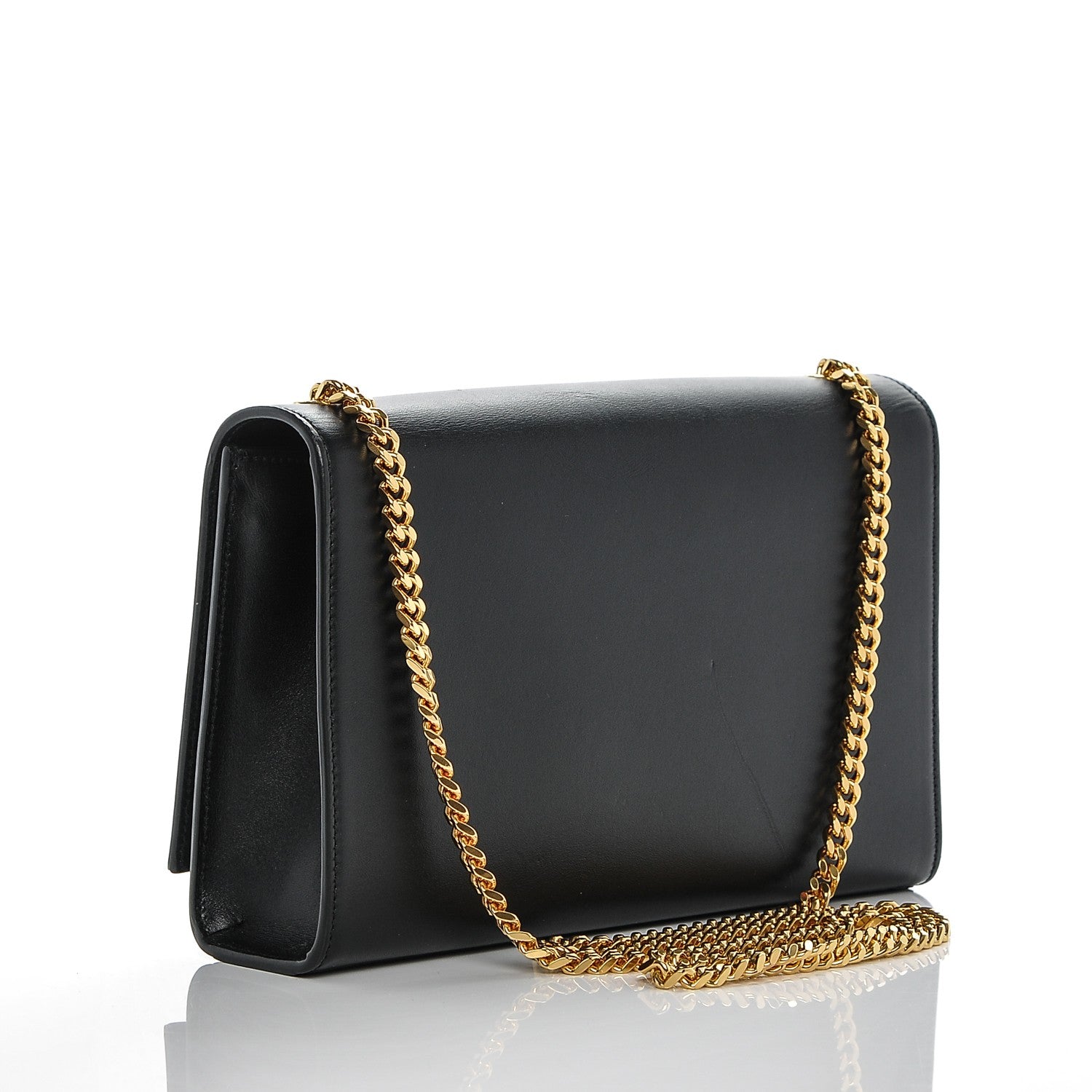 Saint Laurent Smooth Calfskin Medium Classic Monogram Kate Tassel Satchel Black 3 of 7