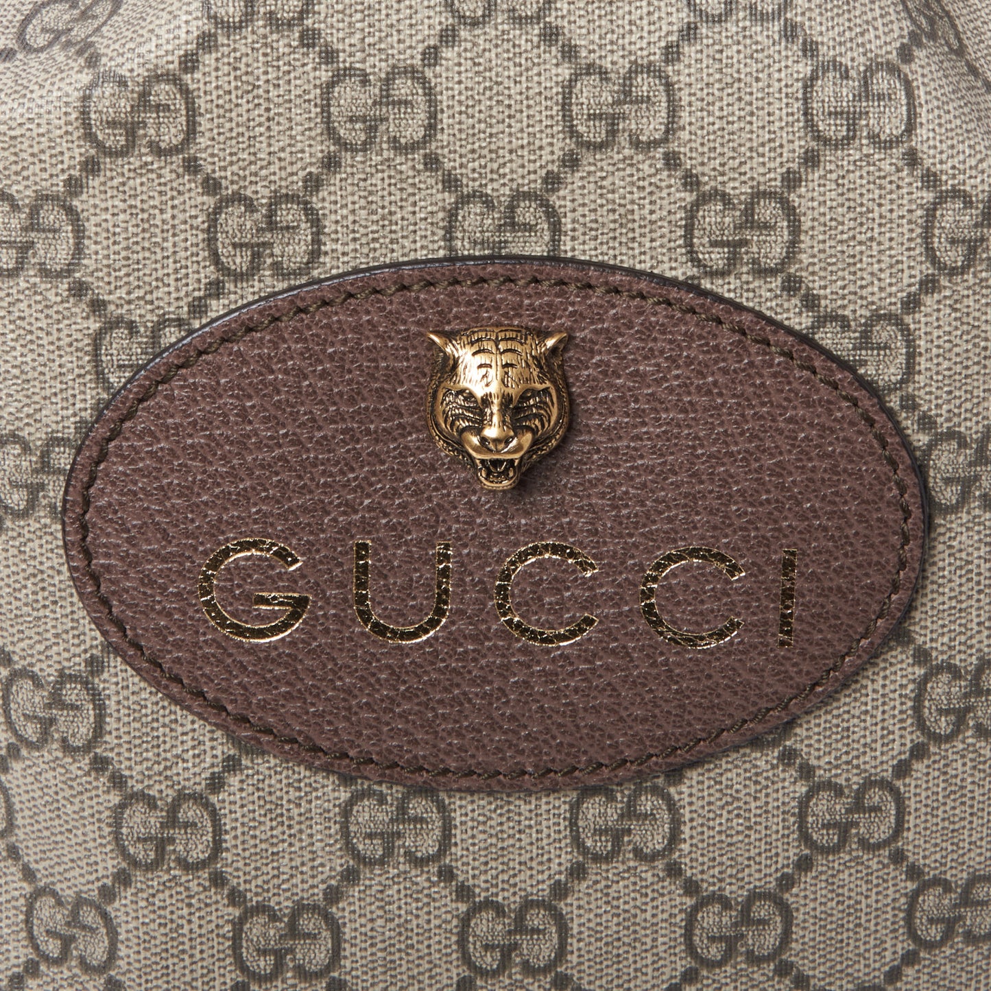 GG Supreme Monogram Neo Vintage Drawstring Backpack Beige New Acero Crop