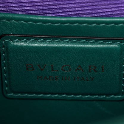 Bulgari Calfskin Serpenti Forever Flap Clutch Emerald Green 7 of 12