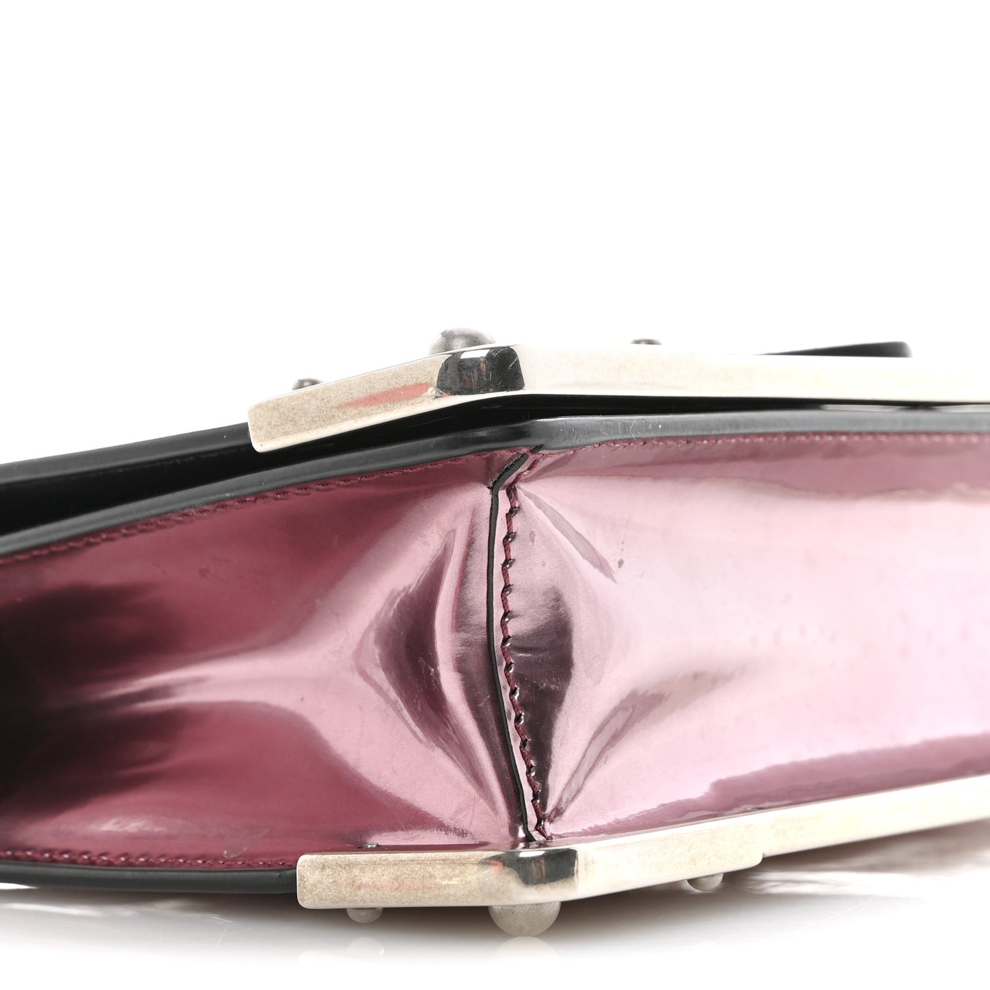 Metallic Vitello Saffiano Cahier Bag Ibisco Black