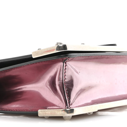 Prada Metallic Vitello Saffiano Cahier Bag Ibisco Black 8 of 13
