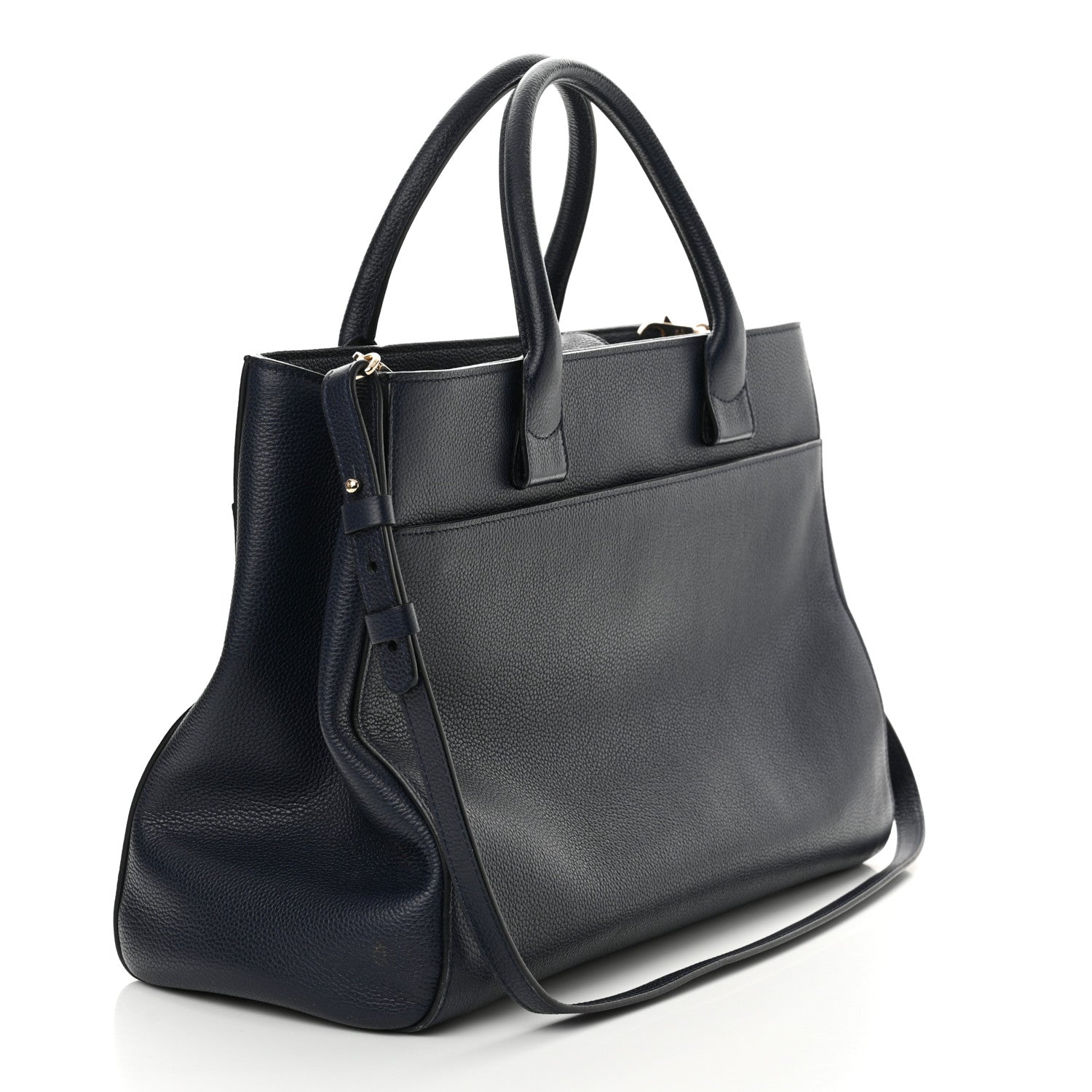 Chanel Grained Calfskin Medium Neo Executive Shopper Tote Dark Blue 3 of 16