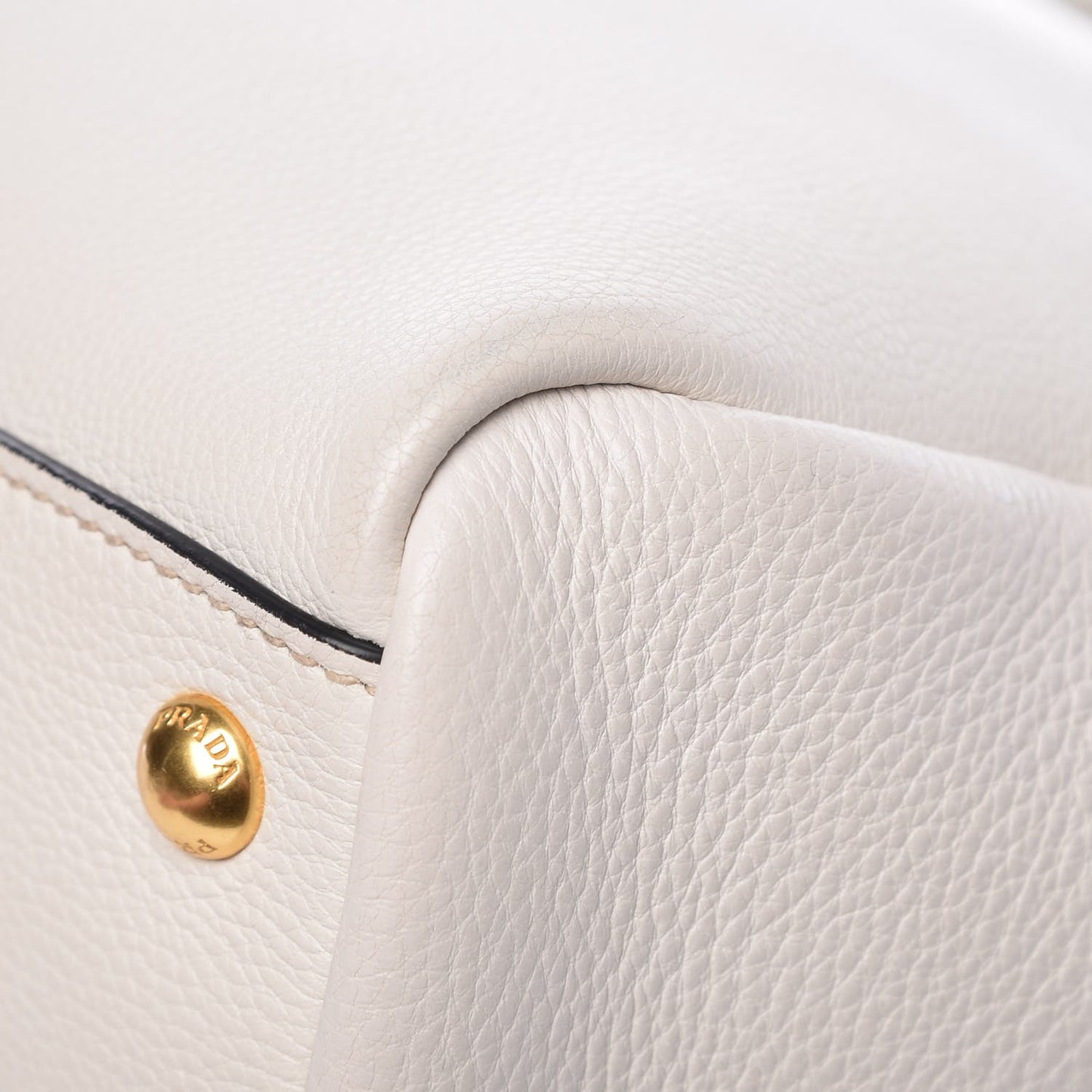 Vitello Daino Top Handle Tote White
