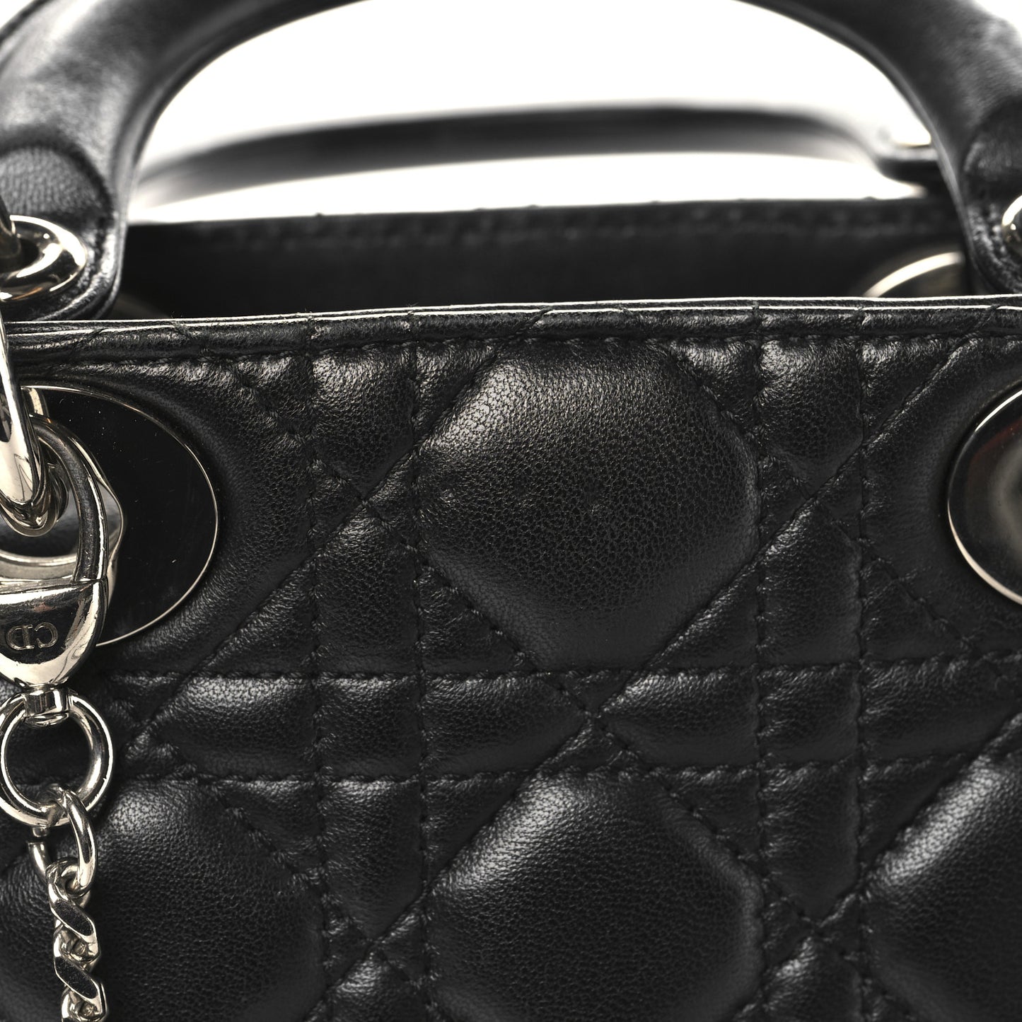 Lambskin Cannage Mini Lady Dior Black
