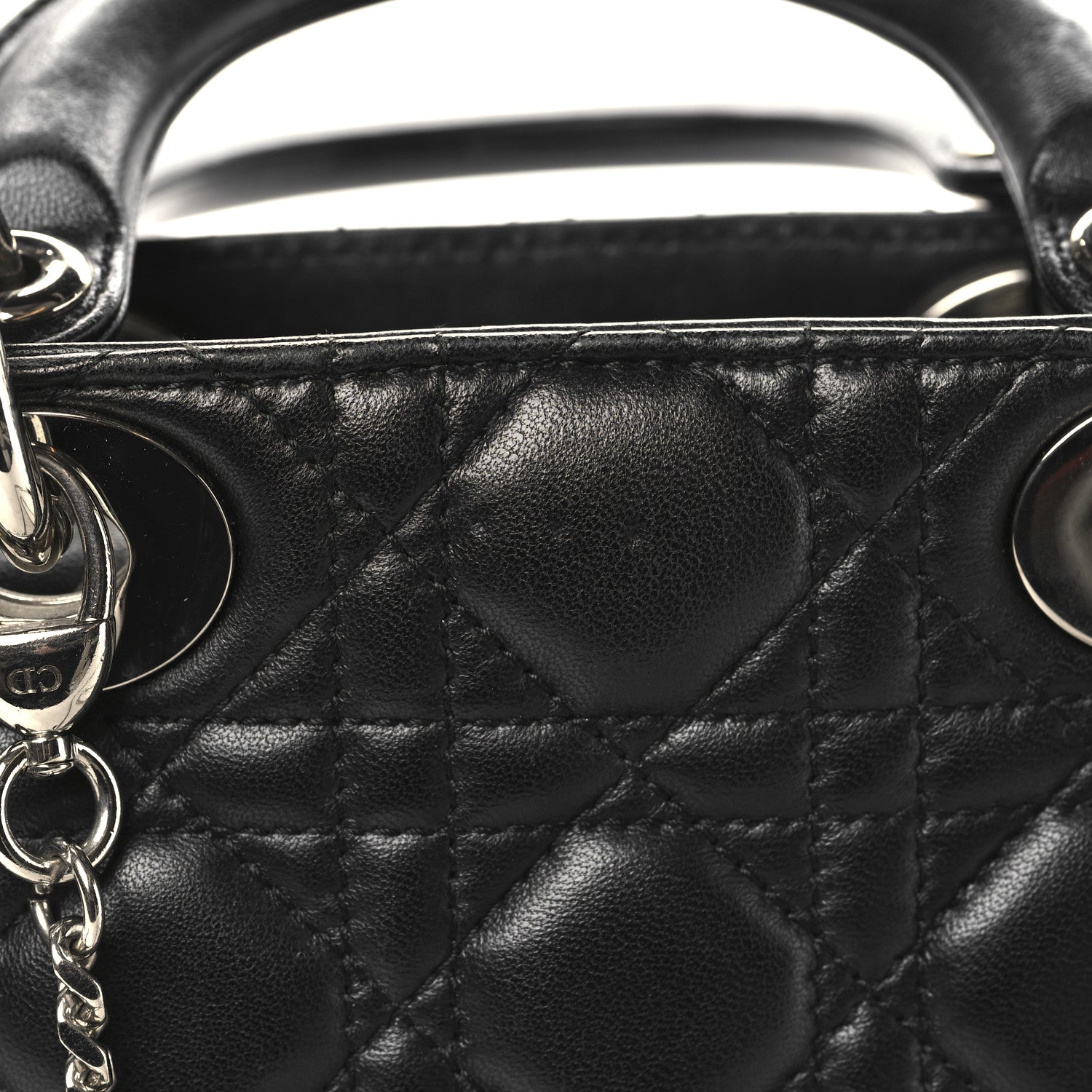 Christian Dior Lambskin Cannage Mini Lady Dior Black 14 of 14