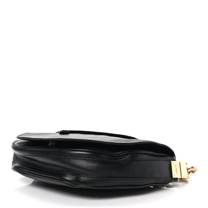Burberry Lambskin Medium Olympia Chain Shoulder Bag Black 6 of 7