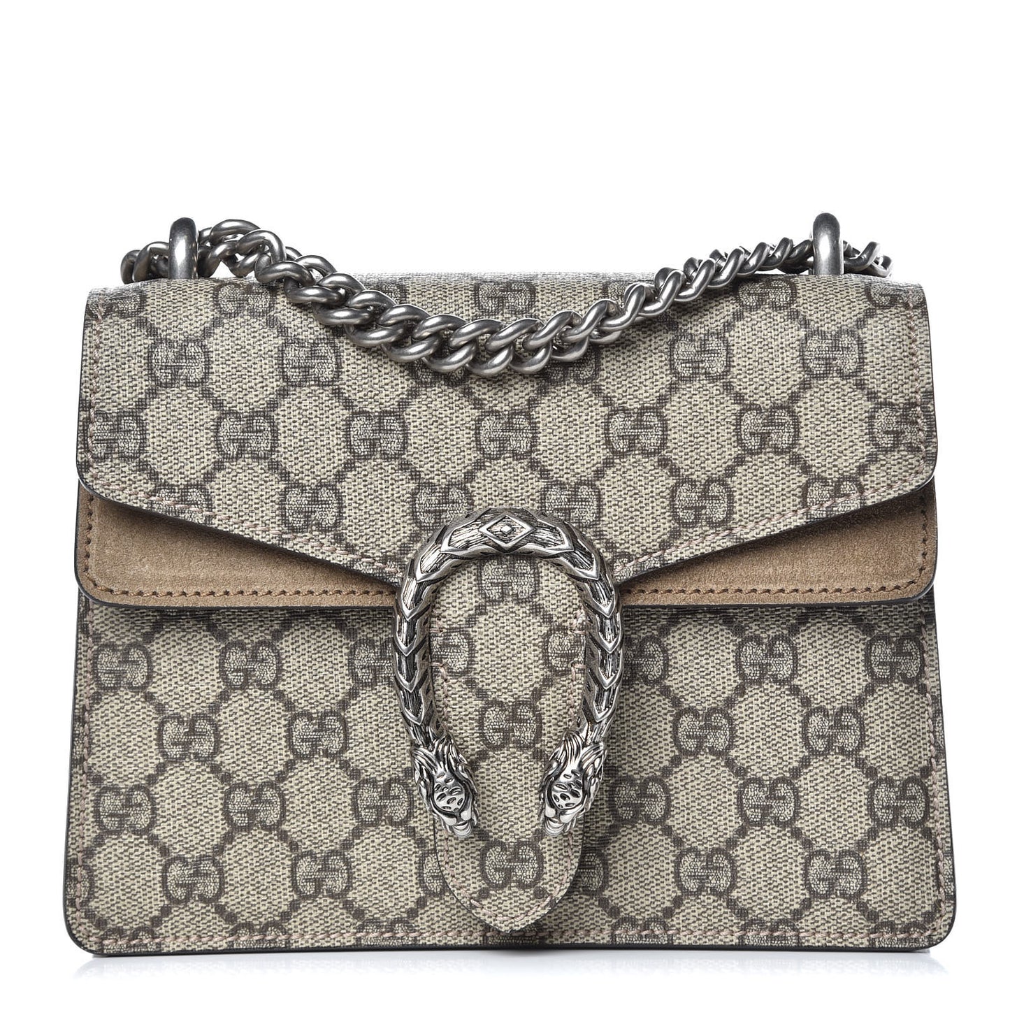 GG Supreme Monogram Mini Dionysus Shoulder Bag Taupe