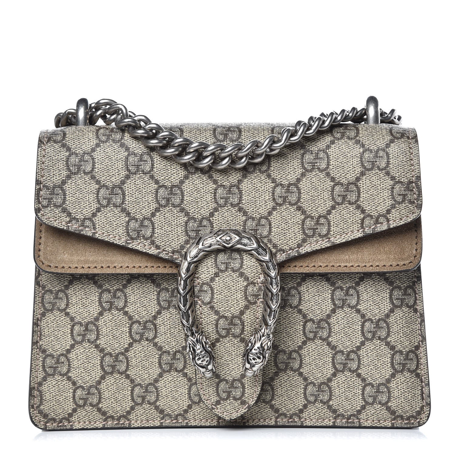 Gucci GG Supreme Monogram Mini Dionysus Shoulder Bag Taupe 1 of 11