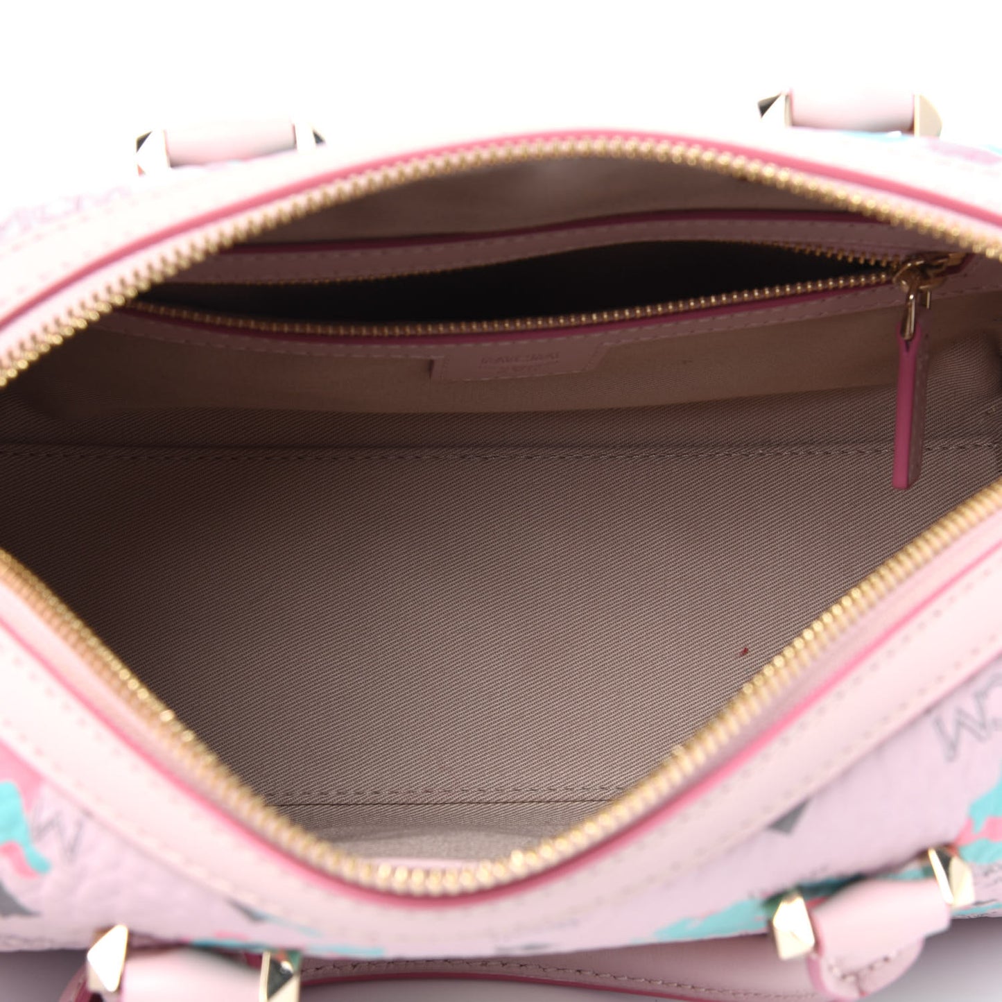 Visetos Floral Leopard Essential Boston Bag Pink