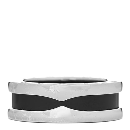 Bulgari Sterling Silver Ceramic Save The Children One-Band Ring 48 4.5 1 of 6