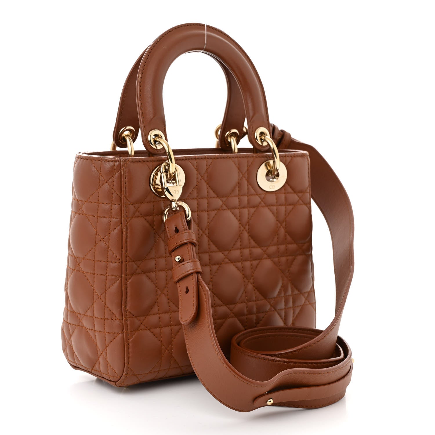 Christian Dior Calfskin Cannage Small My ABCDior Lady Dior Tan 3 of 13