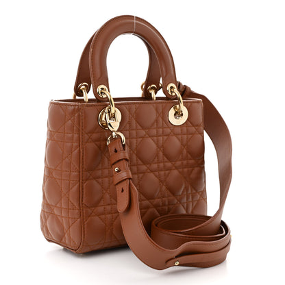 Christian Dior Calfskin Cannage Small My ABCDior Lady Dior Tan 3 of 13