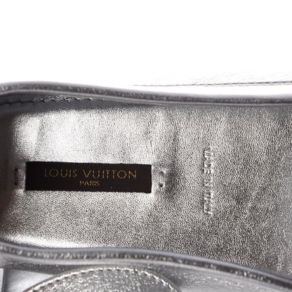 Louis Vuitton Metallic Calfskin Lombok Mocassin Loafer 38.5 Silver 6 of 14