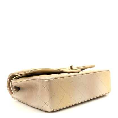 Chanel Metallic Goatskin Quilted Ombre Medium Double Flap Gold 4 of 11