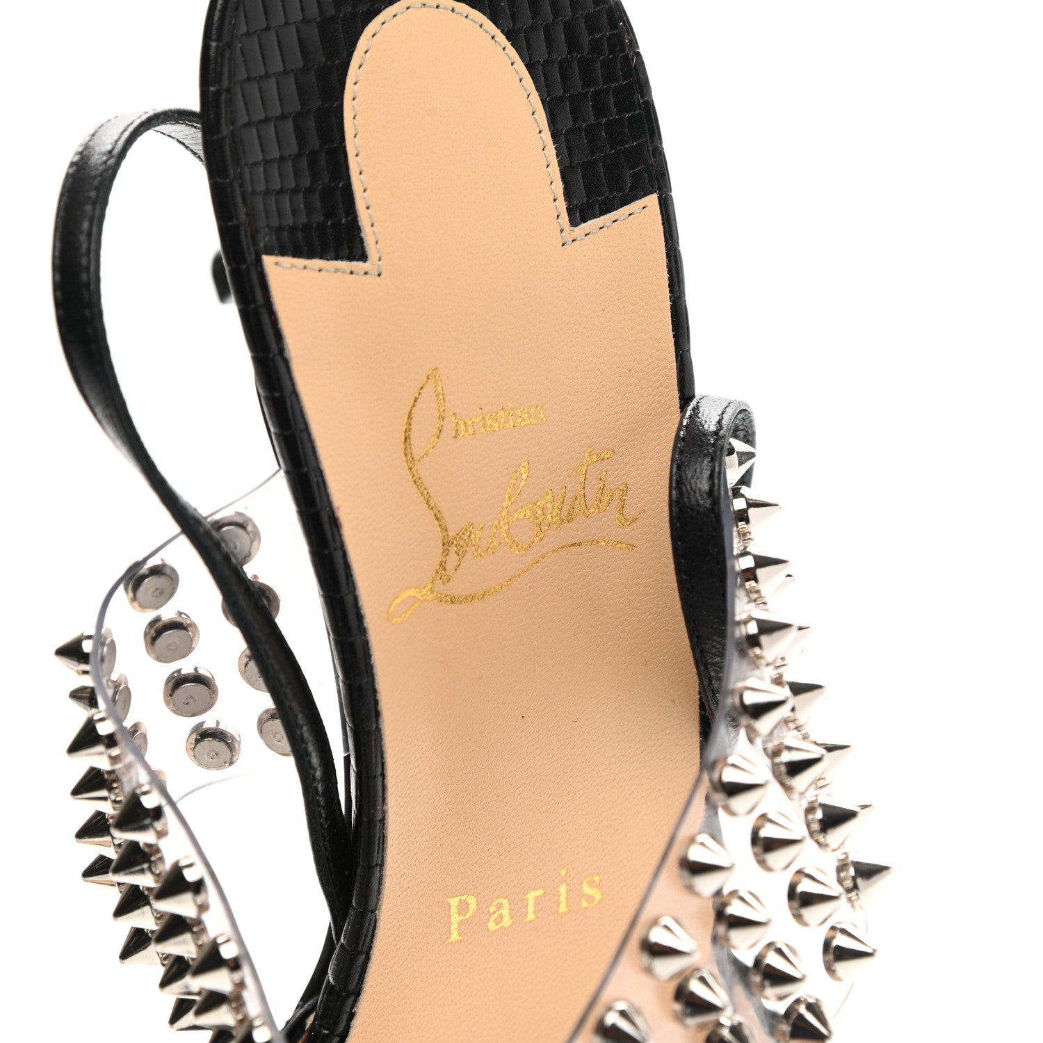 Christian Louboutin Nappa PVC Levita 55 Pumps 39.5 Black 7 of 9