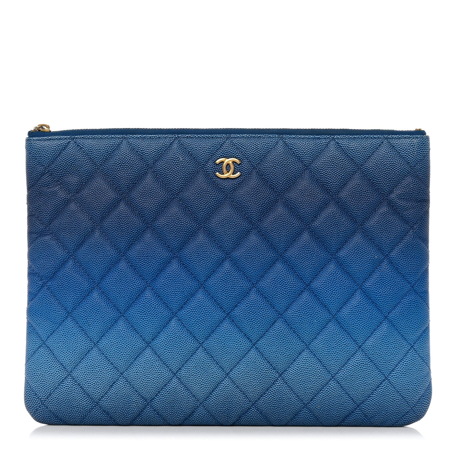 Caviar Ombre Medium Cosmetic Case Blue