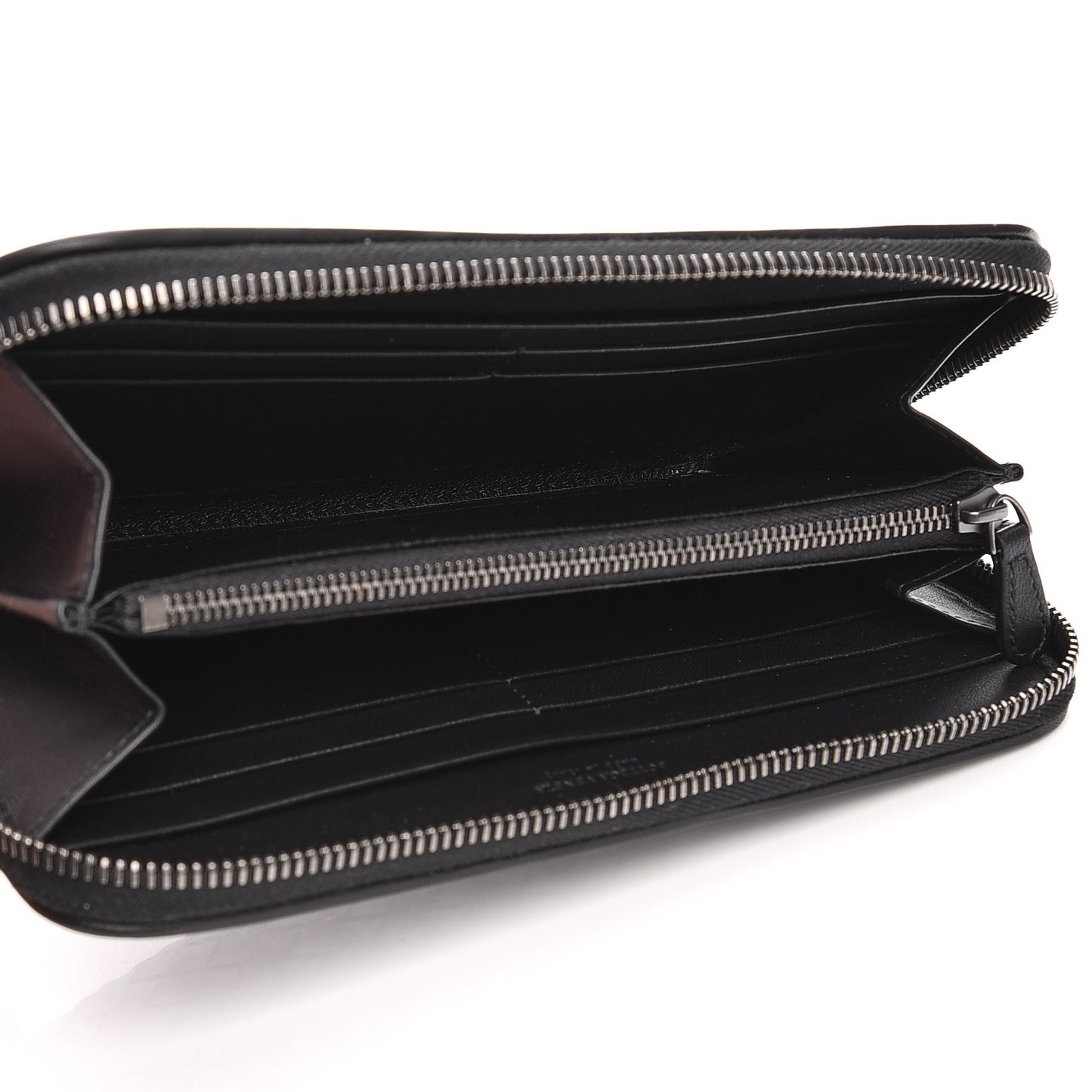 Nappa Intrecciato Zip Around Wallet Black
