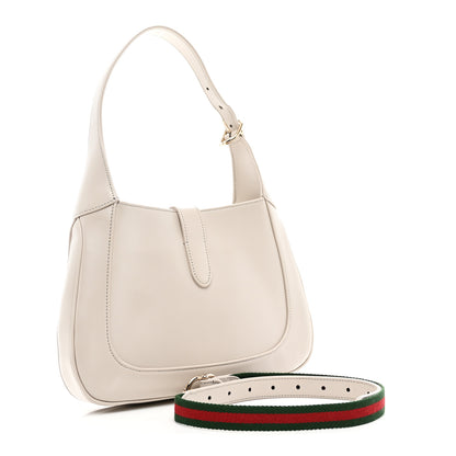Gucci Ancora Calfskin Web Small Jackie Shoulder Bag Light Grey 3 of 10