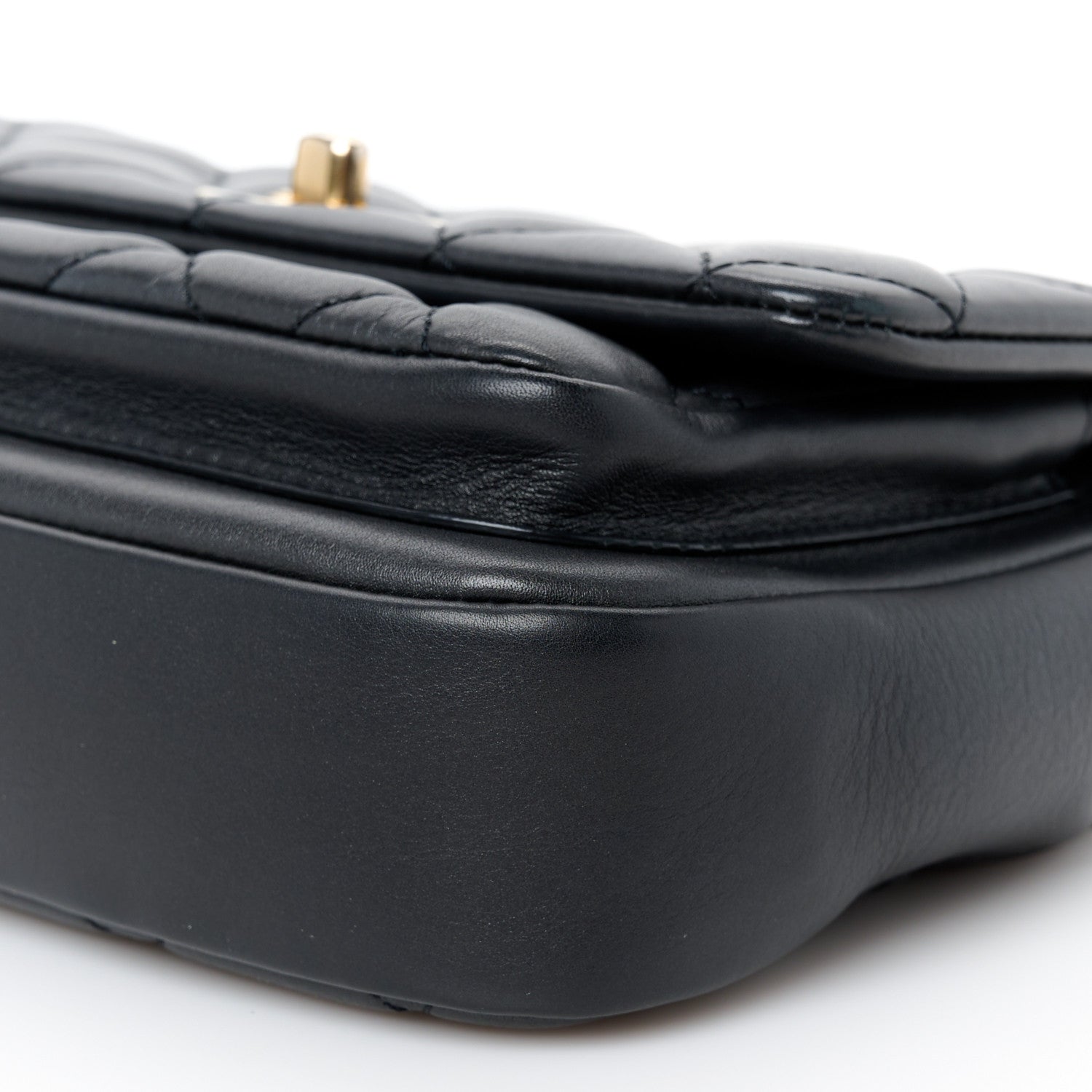 Chanel Calfskin Quilted Top Handle Flap Black 11 of 11