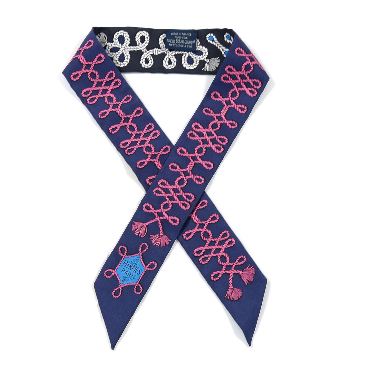 Silk Galons Et Brandebourg Twilly Indigo Rouge Vif Marine