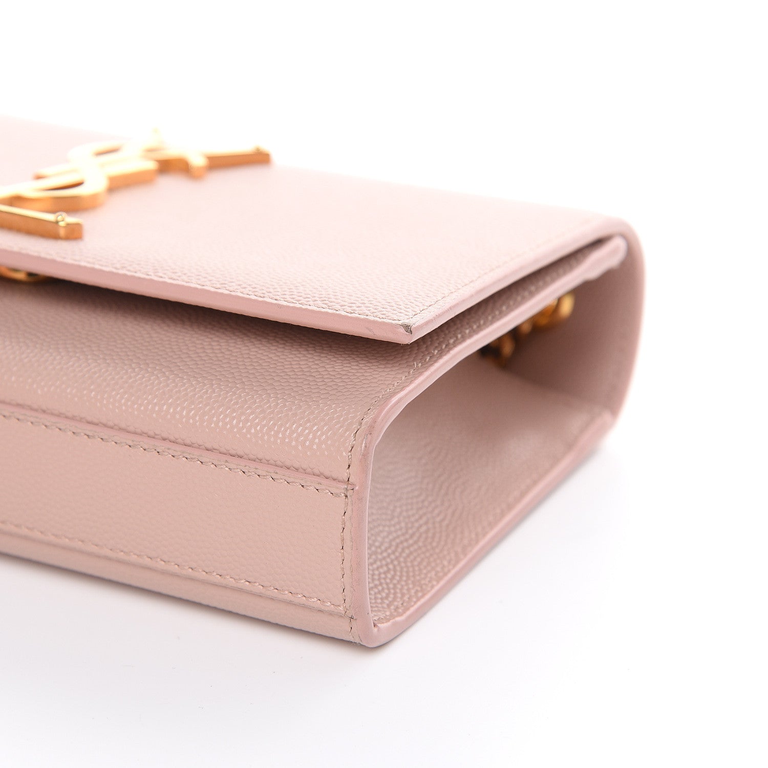 Saint Laurent Grain De Poudre Small Monogram Kate Satchel Pale Blush 9 of 12