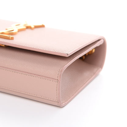 Saint Laurent Grain De Poudre Small Monogram Kate Satchel Pale Blush 9 of 12