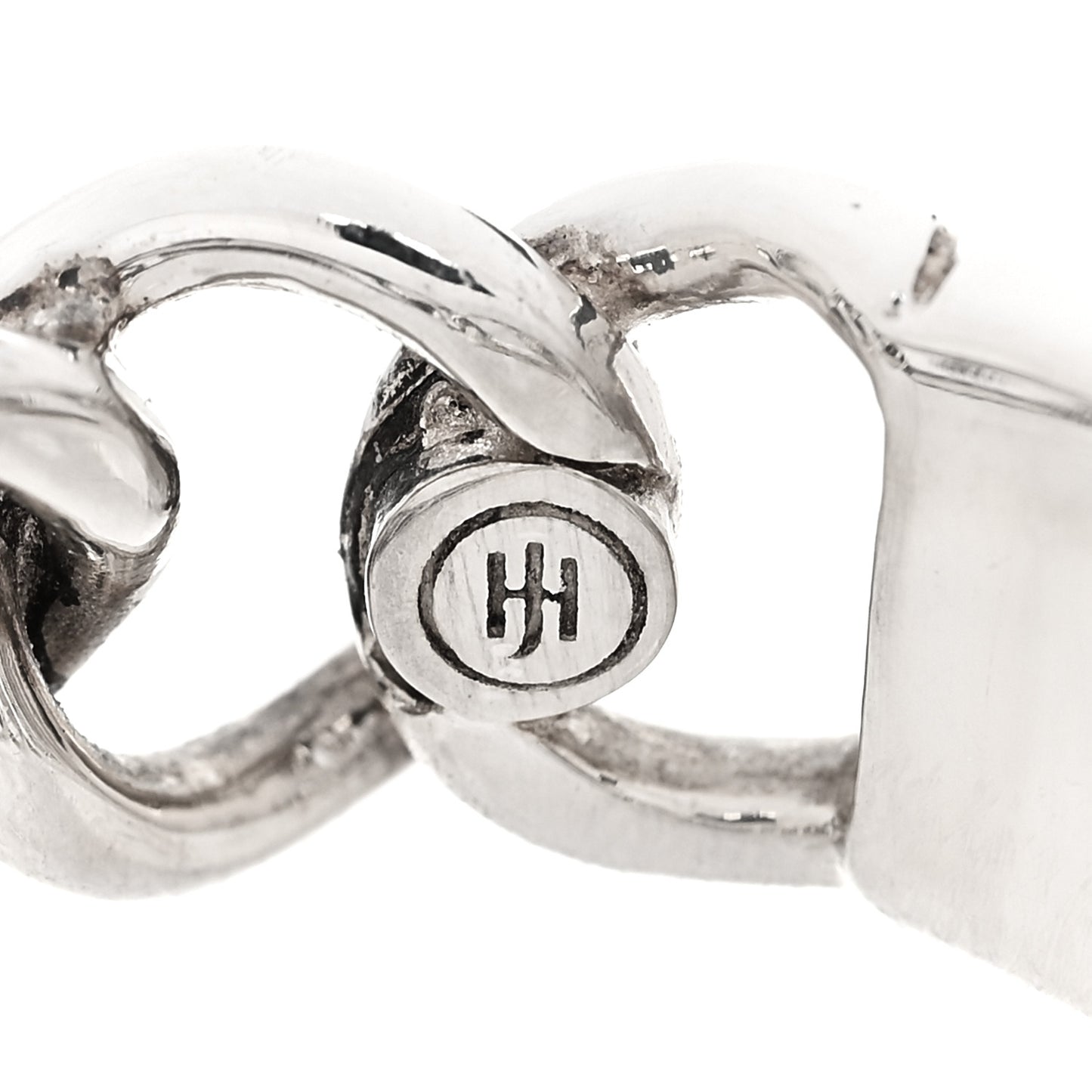 Sterling Silver Black Sapphire Curb Link Ring 54 7