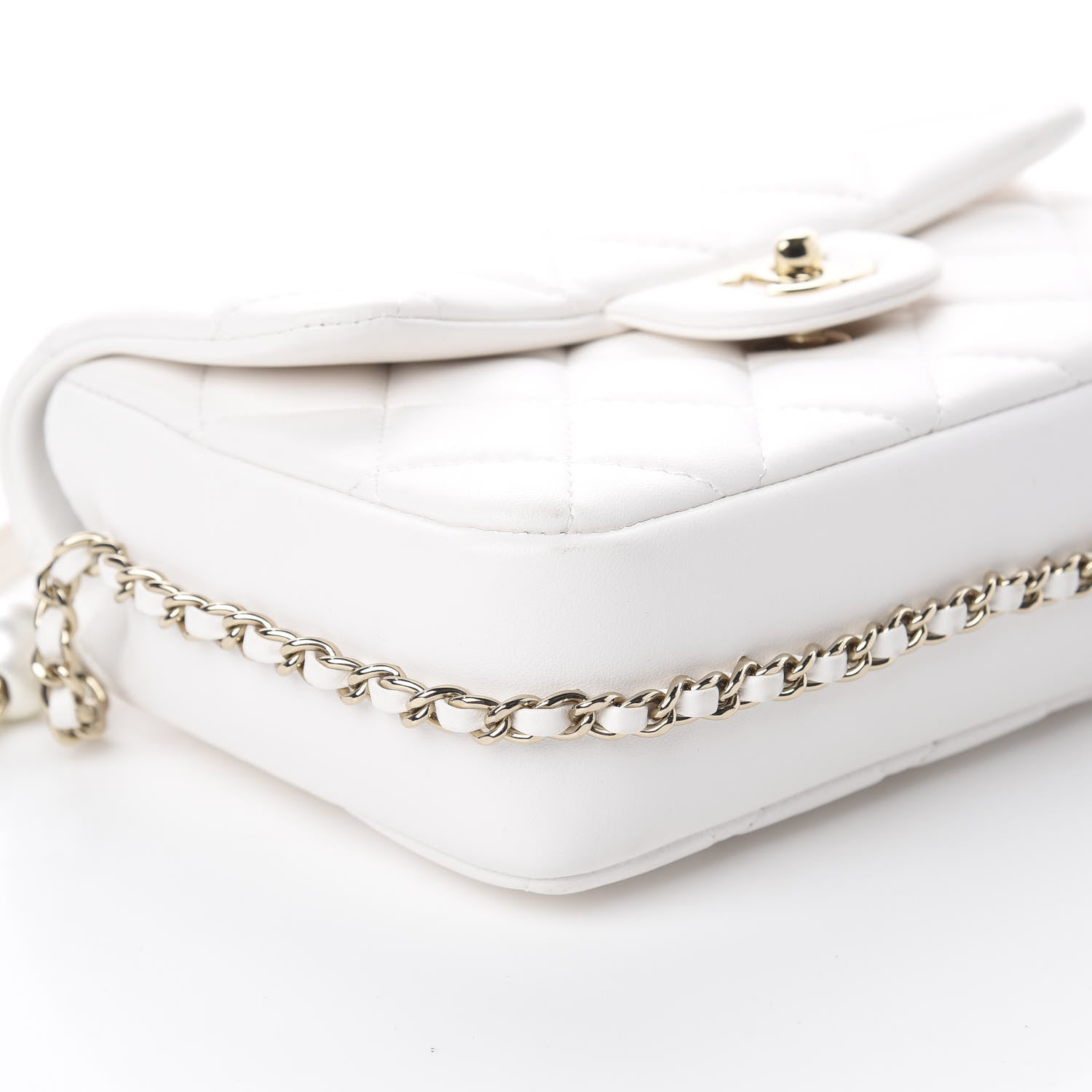 Chanel Lambskin Quilted Small My Precious Flap White 5 of 8