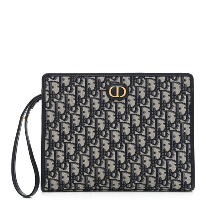 Christian Dior Oblique 30 Montaigne Pouch Blue 1 of 7