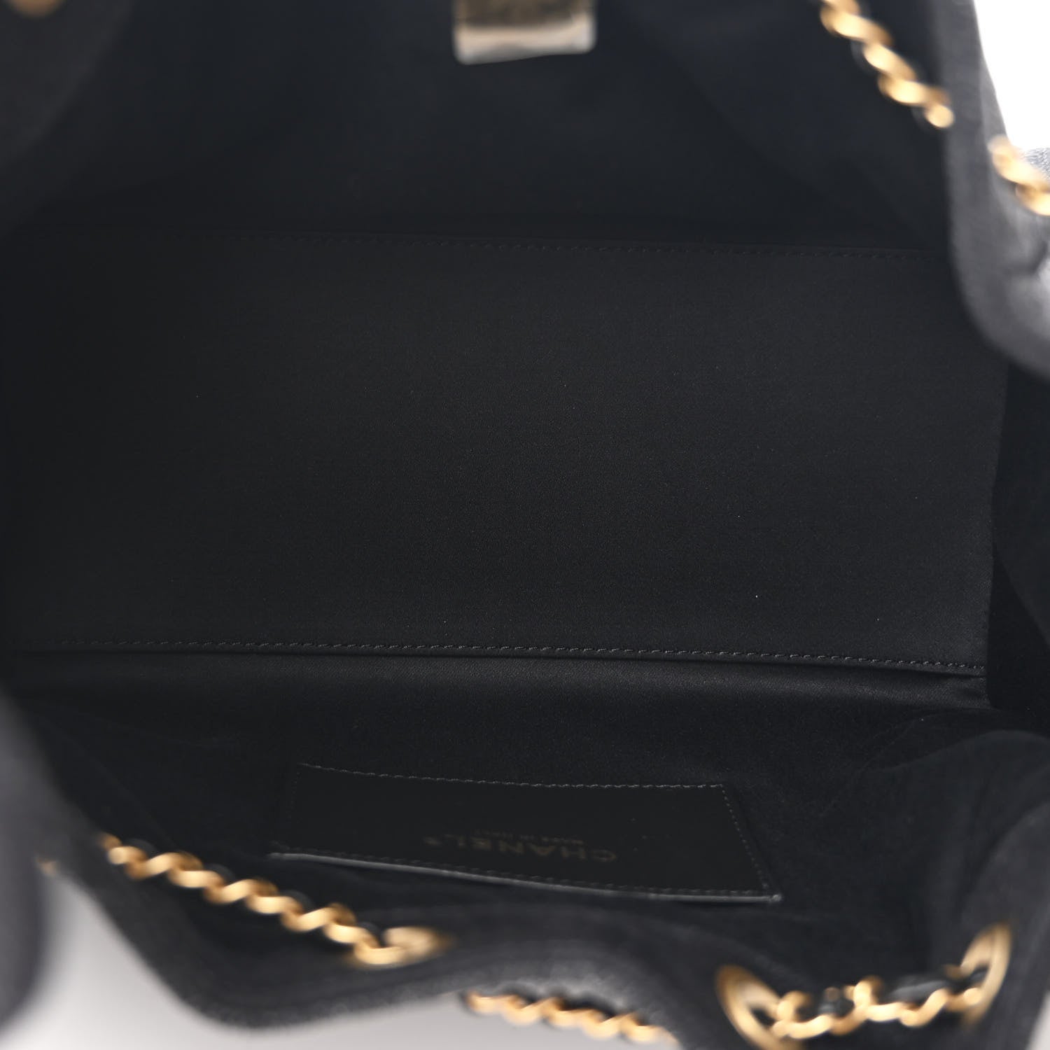 Chanel Washed Denim Quilted Small Chanel 25 Handbag Black 5 of 11