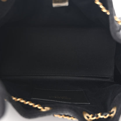 Chanel Washed Denim Quilted Small Chanel 25 Handbag Black 5 of 11