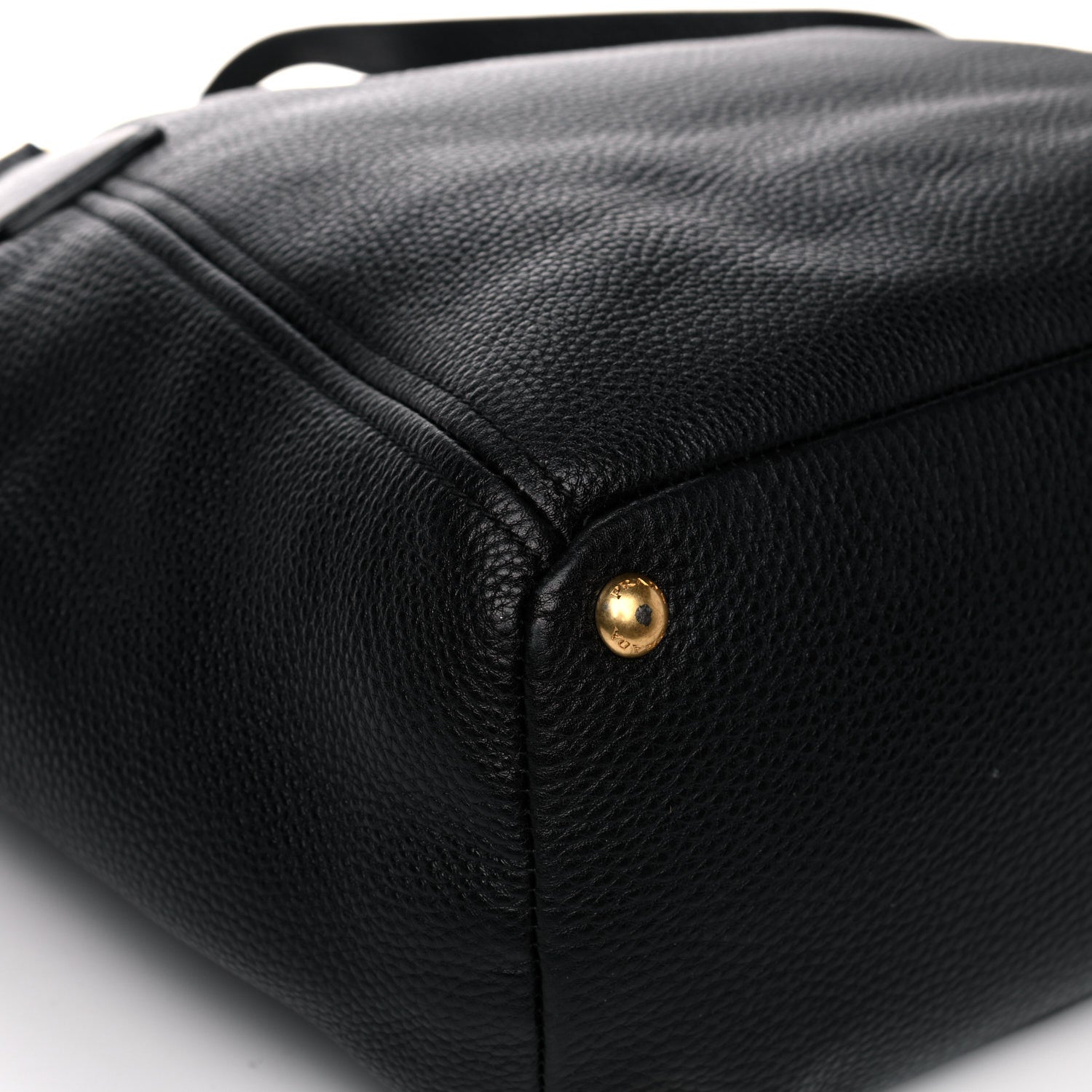 Prada Vitello Daino Side Pocket Tote Black 11 of 25