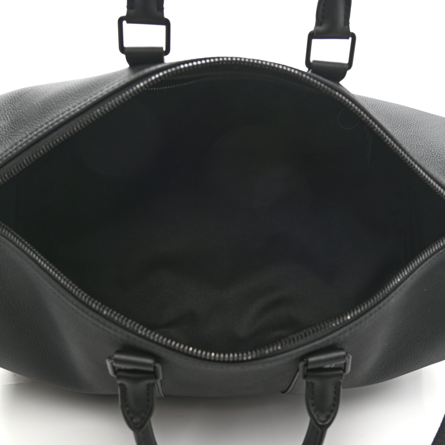 Louis Vuitton Grained Calfskin Aerogram Keepall Bandouliere 40 Black 4 of 10