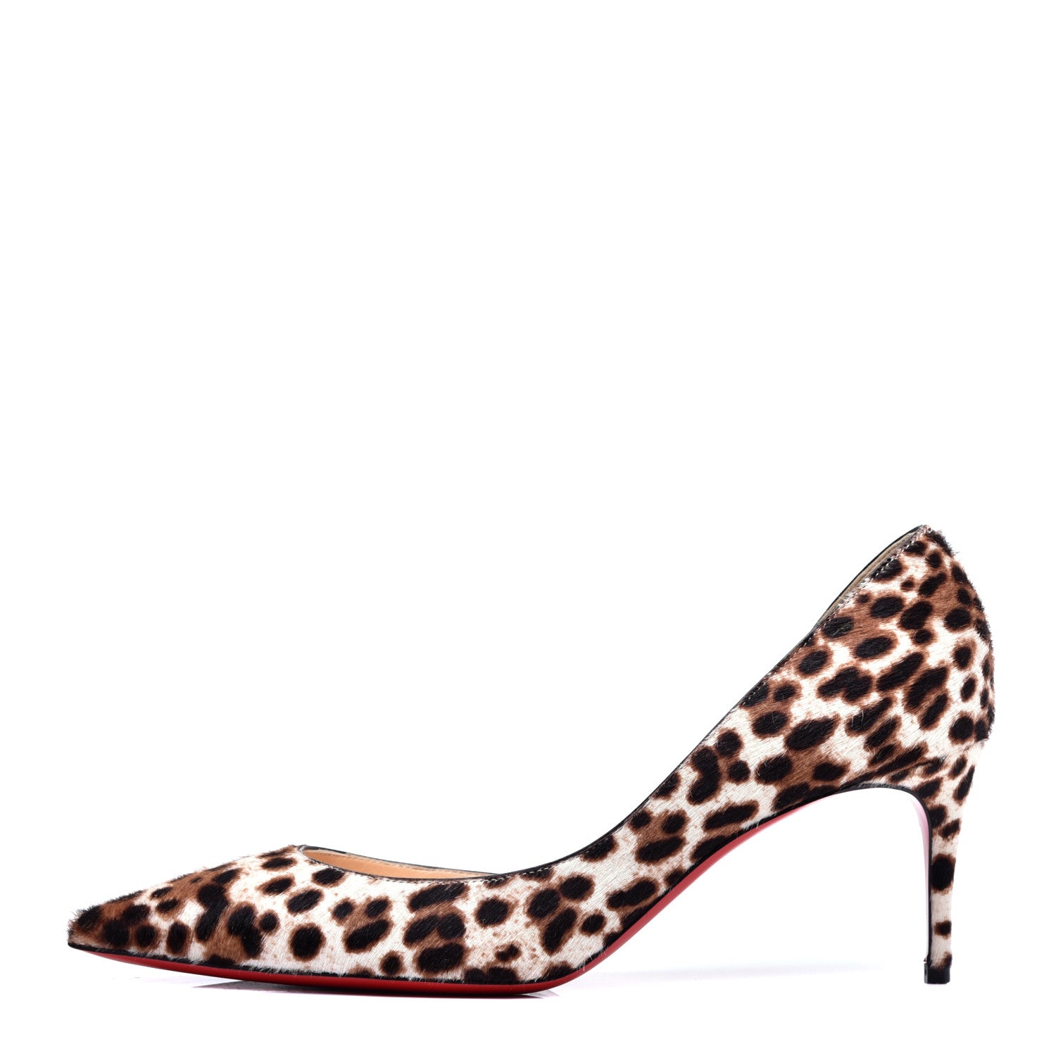 Christian Louboutin Pony Hair Dark Leopard Iriza 70 Pumps 36.5 Brown White 1 of 8