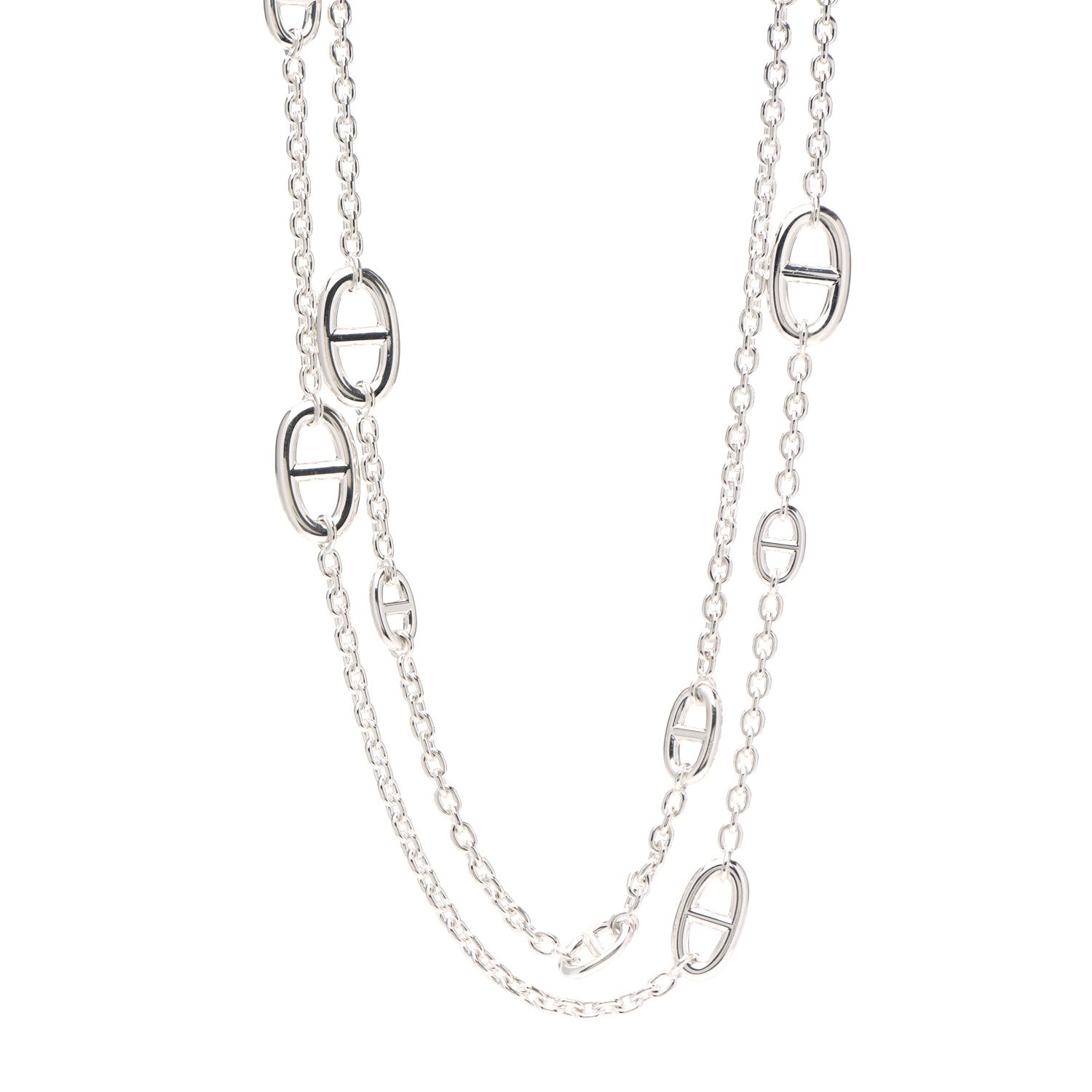 Hermes Sterling Silver Farandole Necklace 120 1 of 5