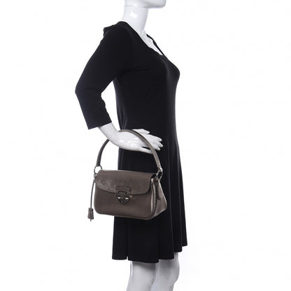 Prada Metallic Saffiano Pushlock Shoulder Bag Bronzo 2 of 15
