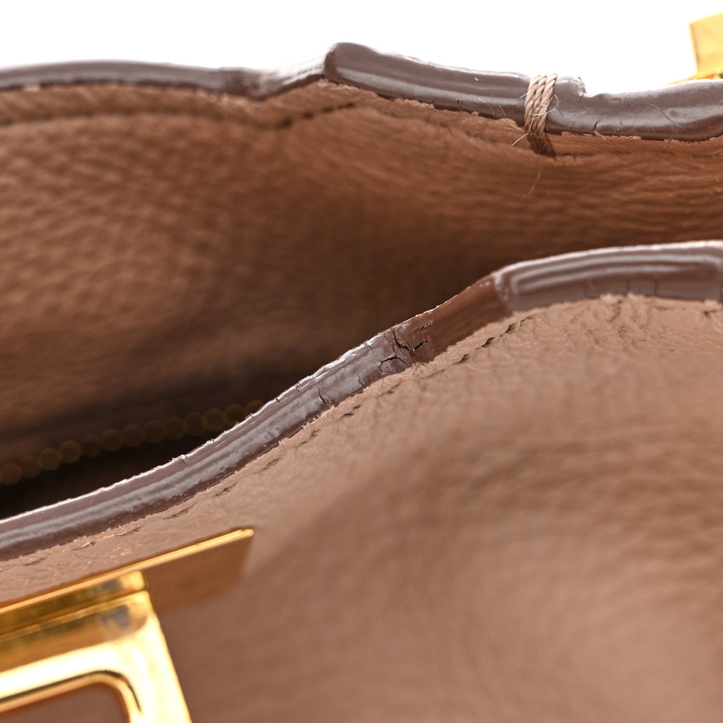 Grained Calfskin Sedgwick Medium Zipper Tote Taupe