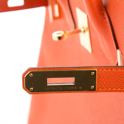Hermes Epsom Birkin 30 Orange 8 of 24