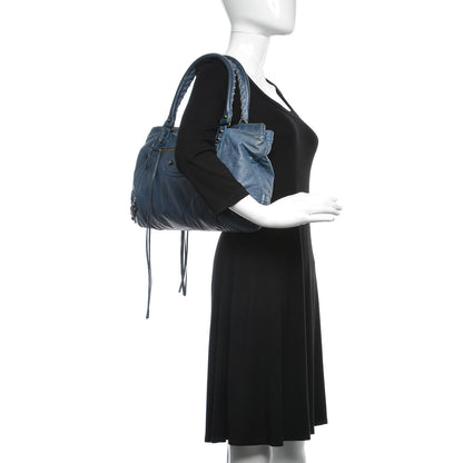 Balenciaga Chevre Classic Hardware Purse Bleu 2 of 11