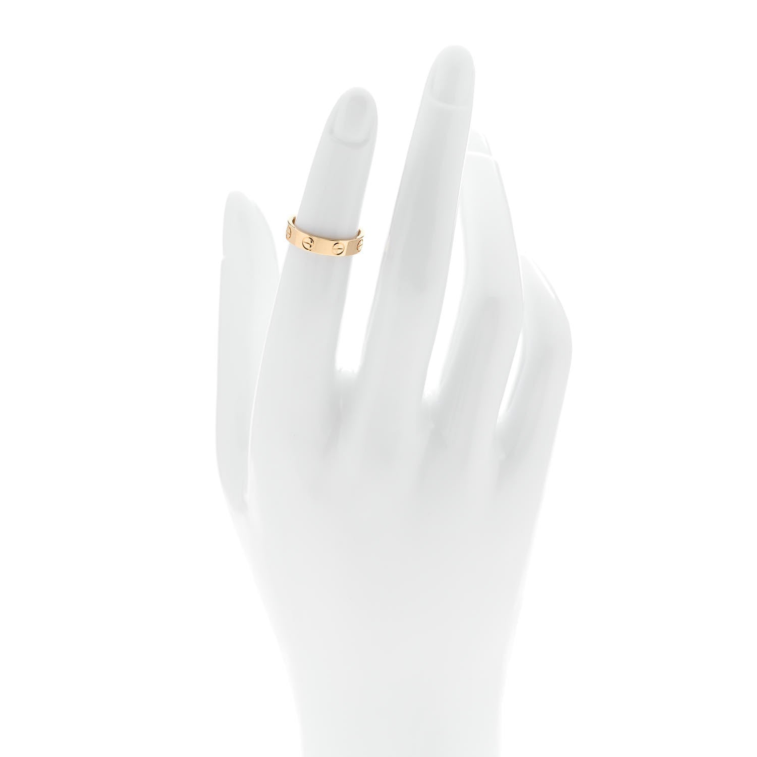 Cartier 18K Yellow Gold 3.5mm LOVE Wedding Band Ring 46 3.75 2 of 4