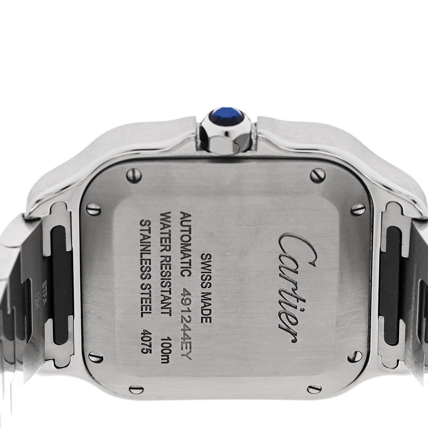 Cartier Stainless Steel 35mm Santos de Cartier Automatic Watch Blue 4 of 5