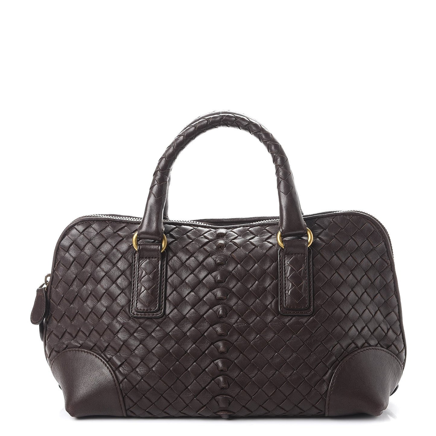 Nappa Intrecciato Small Bowler Ebano