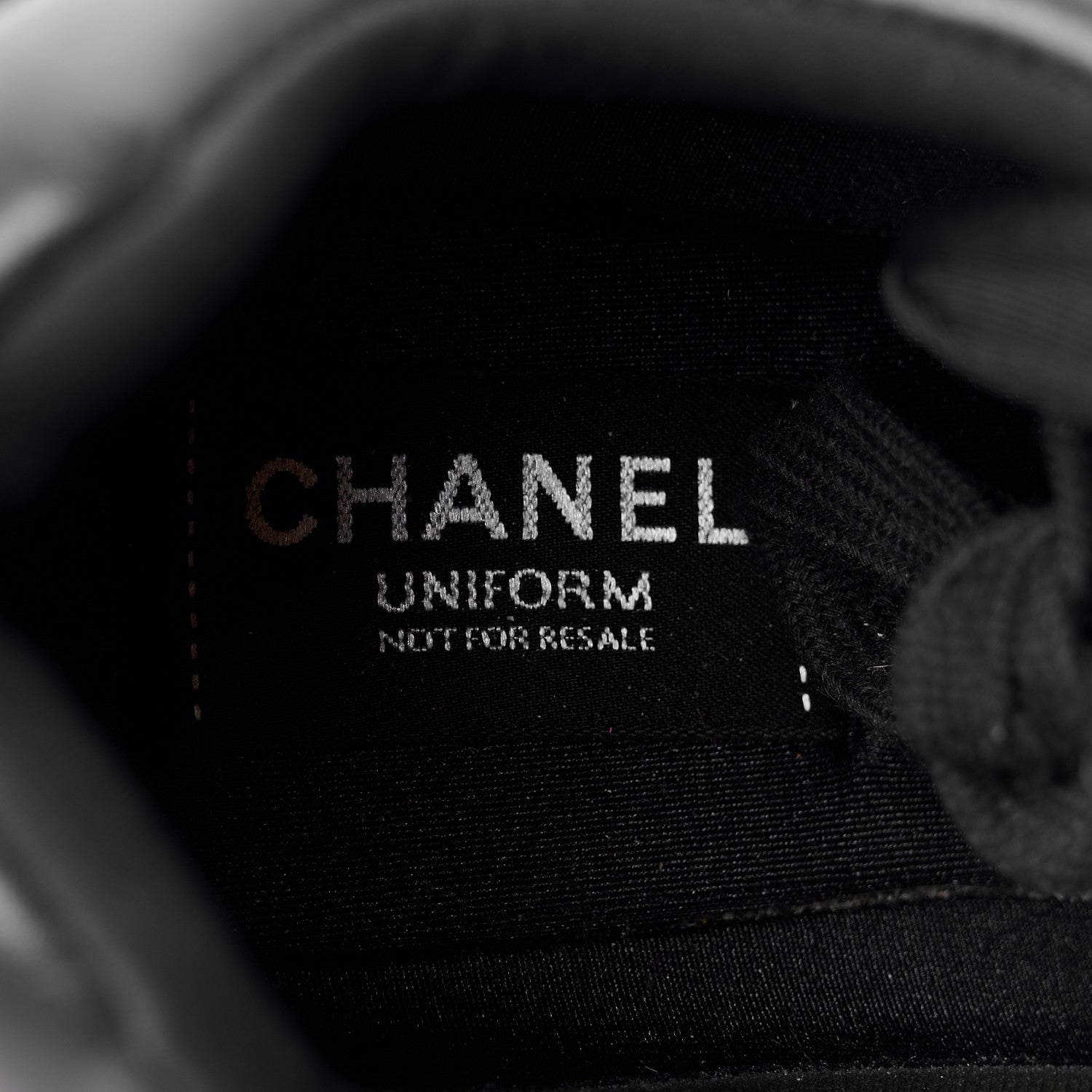 Chanel Lambskin Fabric CC Uniform Sneakers 42 Black 8 of 9